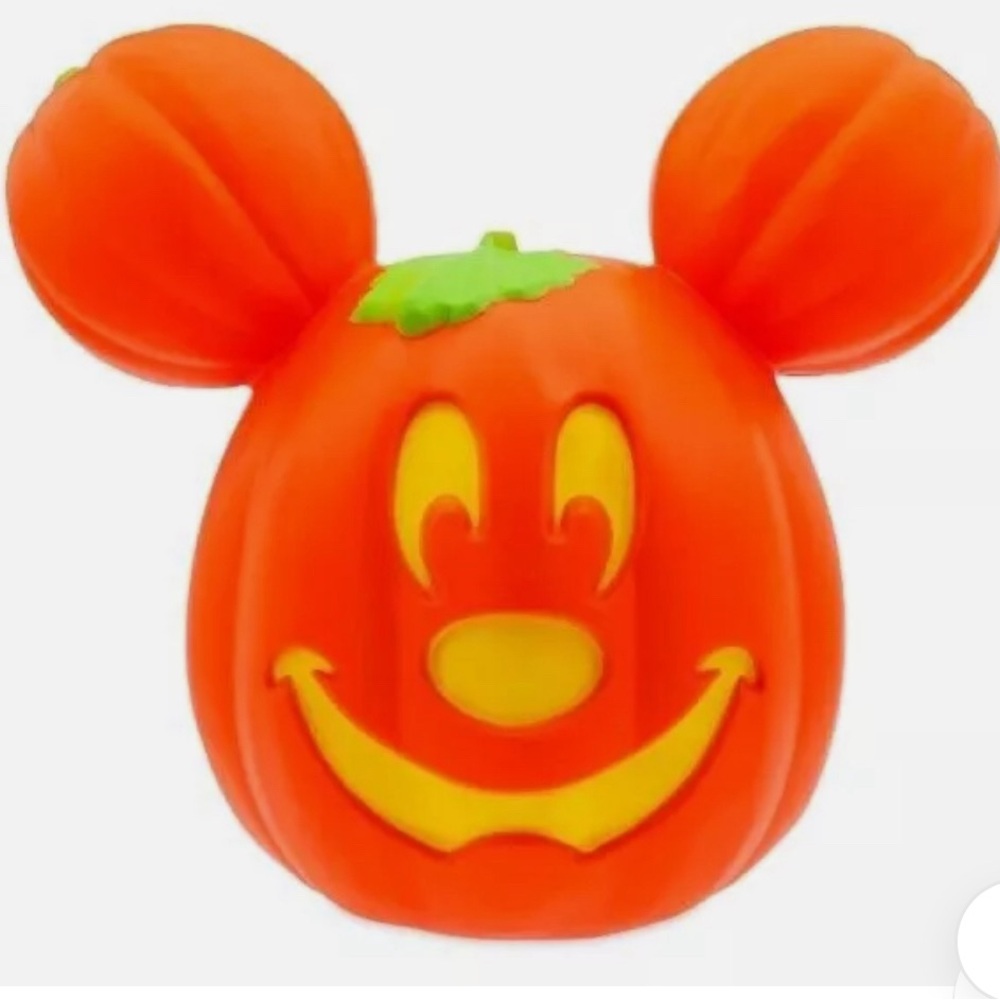 Disney Parks Giant Mickey Mouse Light Up Pumpkin Jack-O-Lantern In Hand